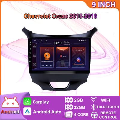 Автомобильный радиоприемник на базе Android Carplay для Chevrolet Cruze 2015-2018, мультимедийный видеоплеер, GPS-навигация, WIFI, 2 + 32 ГБ