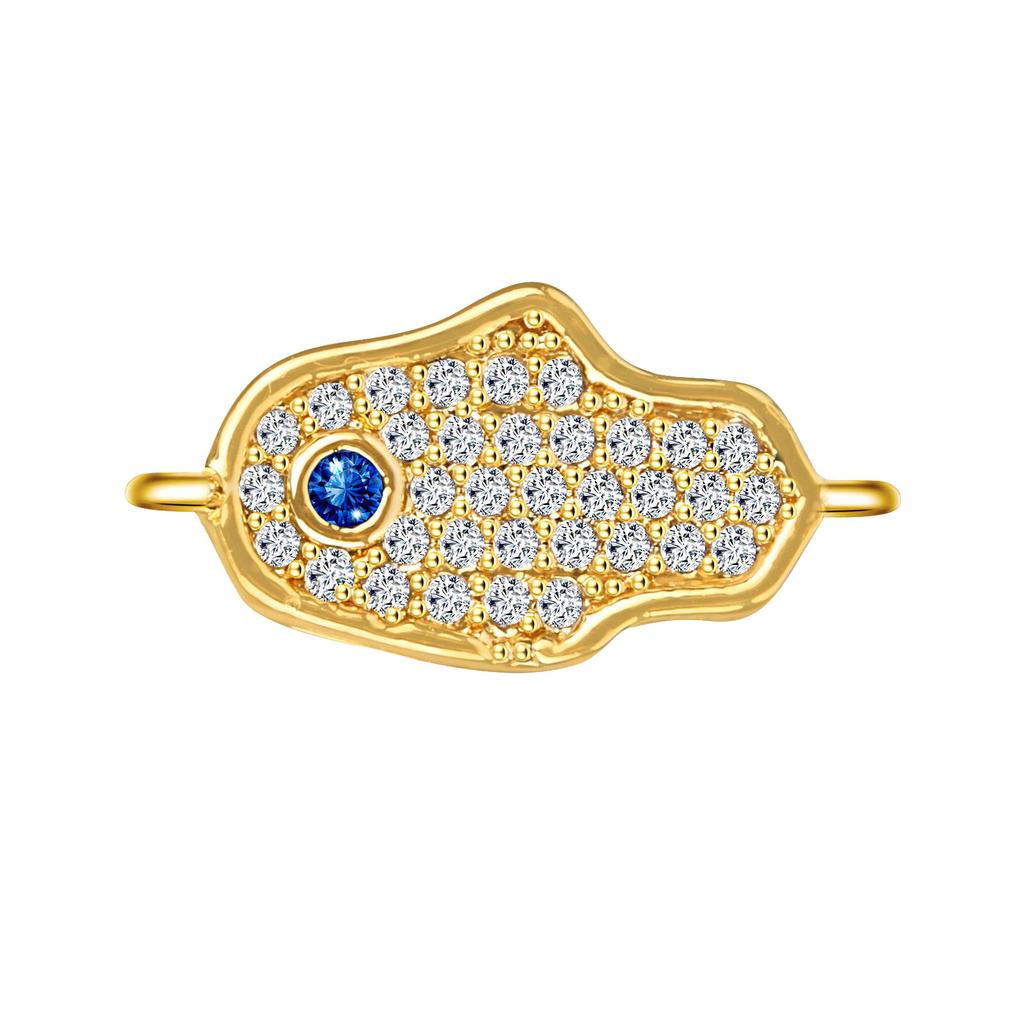 Подвеска-ожерелье и браслет с цирконием «Сглаз» для женщин, аксессуары для ювелирных изделий ручной работы, материалы для изготовления брелоков