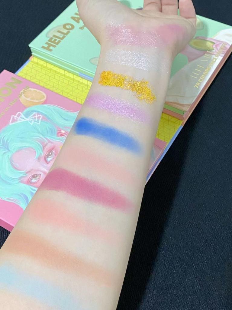 LEKE YIEES 78-цветные бумажные тени для век, ежедневный водостойкий макияжный диск для косплея