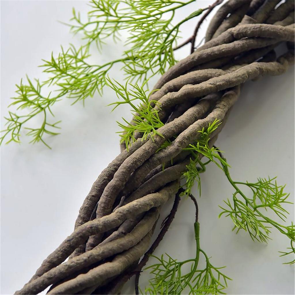 Artificial Ivy Vine Plants 39.37 Inches Pvc Fake Rattan Climbing Pets Wigwam Rainforest Landscape DIY Home Decoration D 1cm