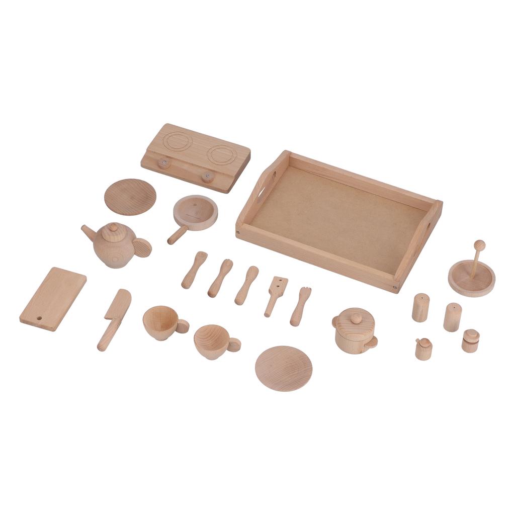 Детская кухонная утварь игровой набор мини деревянный чайник чашки имитация кухни ролевые игры игрушки