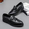 Модная кожаная повседневная обувь мужские лоферы Роскошный дизайн Слипоны мужские туфли для платья Повседневный стиль Большой размер Хорошая износостойкая подошва