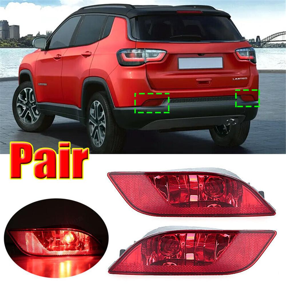 Задний бампер Задний фонарь Светоотражатель Левый и правый Для Jeep Compass 2017 - 2022