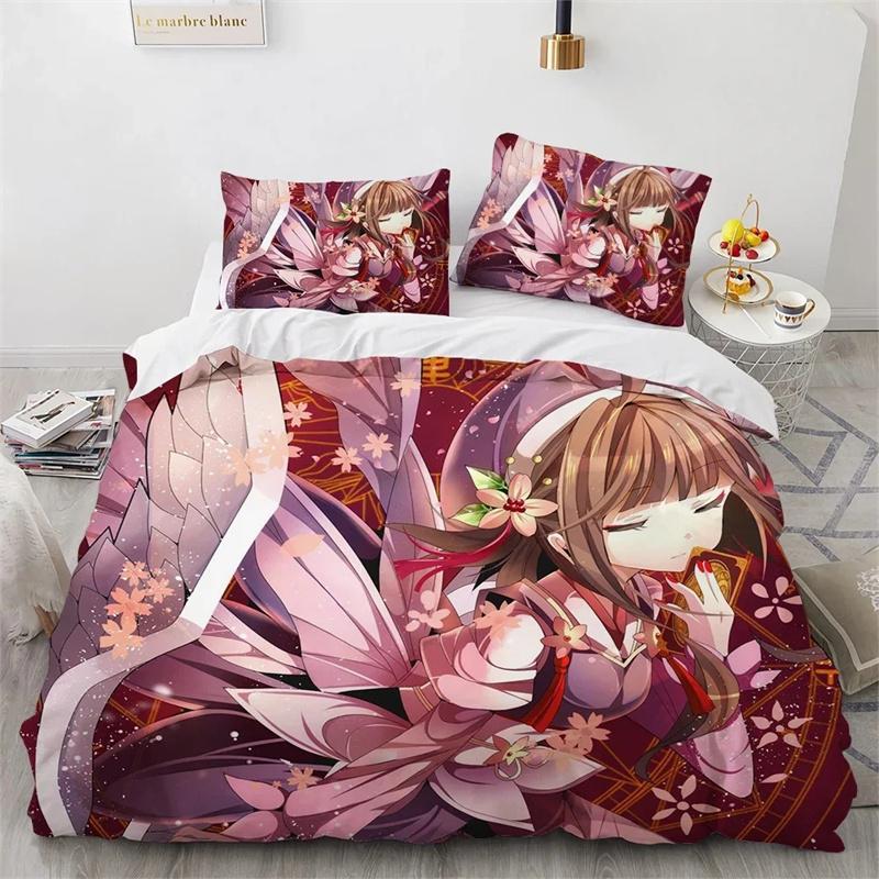 Постельный комплект Cardcaptor Sakura, Пододеяльник Одеяло Комплект для кровати Наволочка, Размер Кинг Квин Твин для мальчиков девочек взрослых