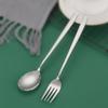 Набор из корейской ложки и вилки из нержавеющей стали 304 с палочками для еды - пищевая посуда для взрослых