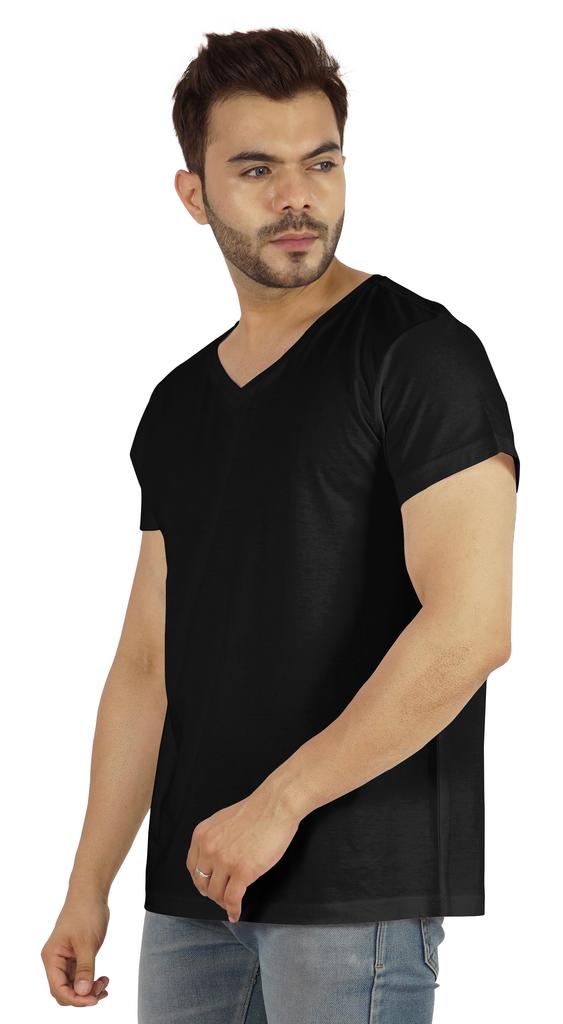 Inkmeso Футболка с V-образным вырезом, мужские базовые рубашки, повседневная хлопковая футболка с коротким рукавом