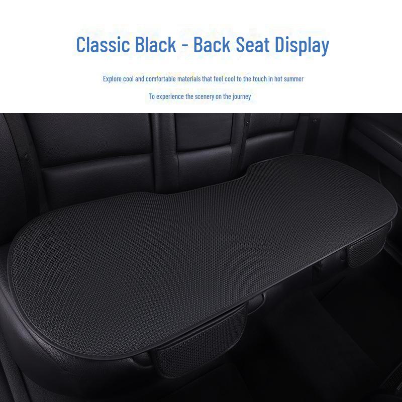 Комплект подушек для автомобильного сиденья из дышащего ледяного шелка для любого сезона, цельная конструкция с функциями вентиляции и комфорта.