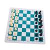 Шахматный набор Пластиковые фигуры Коврик для мыши Настольные игры Шахматная доска из ПУ кожи Дорожный Собрание Детская игрушка