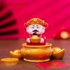 Festive Resin God Of Wealth Miniature Cute Diy Blind Box Decoration