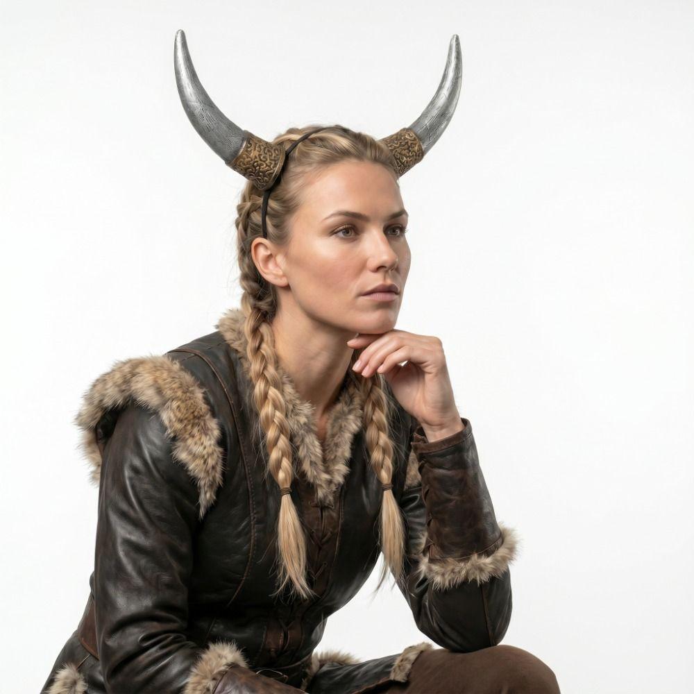 Pu Cosplay Hairband Ox Horn Halloween Hair Hoop Halloween Horns Headband Masquerade Party