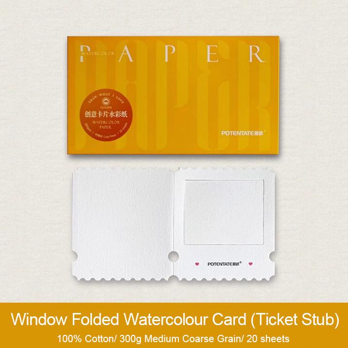 POTENTATE Stamp Ticket Stub Watercolor Painting Paper 300g Portable Travel Sketch Paper Water Color Drawing Paper Art Supplies