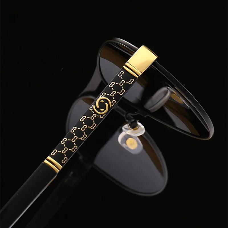 Солнцезащитные очки Мужские Металлическая оправа Качество Солнечные очки Бренд Дизайн Мужские Очки Рыбалка Вождение Очки UV400