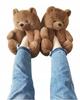 Plush Teddy Bear Slippers Funny Warm Brown Gift