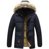 Men Winter Windproof Fleece Warm Thick Jacket Parkas Coat Men Fashion Hooded Fur Collar Jacket Classic Casual Parka Men