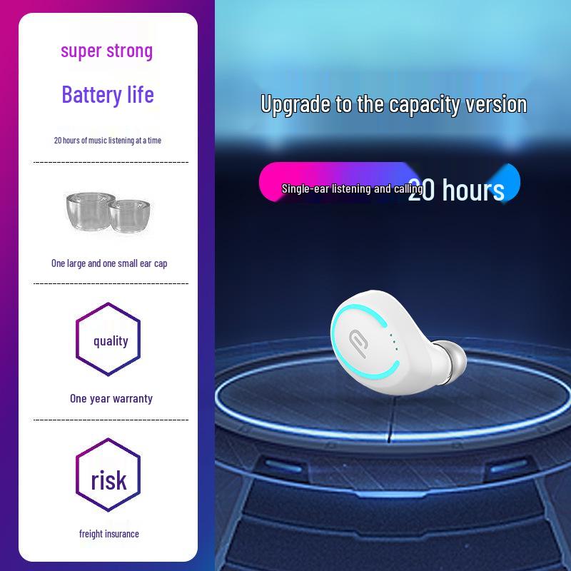 Новые беспроводные Bluetooth 5.1 Мини-вкладыши для спорта с долгим сроком службы батареи и шумоподавлением