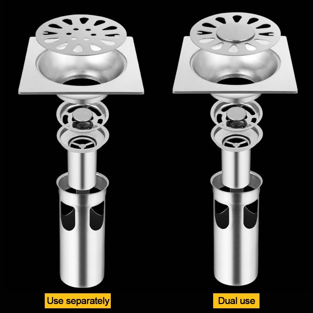 Square Sink Strainer Stainless Steel Drain Filter  Bathroom Washing Machine Accessories