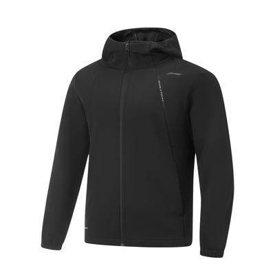 Ветровка Li Ning Fitness Series с капюшоном, водоотталкивающая, теплая, с логотипом, мужская верхняя одежда AFDVB33-1