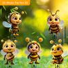 2D Flat 5-piece Set Cute Bee Friend Acrylic Garden Decoration for Patios, Lawns and Potted Plants - Ideal Holiday Gift