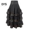 Женская юбка с высокой талией, нерегулярная оборка, лоскутное сочетание цветов, ретро, ​​разбросанная, средневековая, королевская, женская юбка-макси, костюм для выступлений