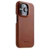 MELKCO Чехол для iPhone 15 Pro из натуральной коровьей кожи с покрытием из ПК, неполный восковой чехол для телефона
