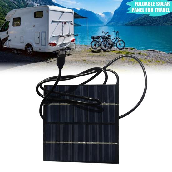 1.5 Вт 5 В Солнечная панель Портативный Легкий Тип-C Для улицы Кемпинг Велоспорт Пауэрбанк Мобильный телефон Аварийное зарядное устройство Поликристаллическая панель солнечных элементов
