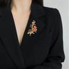 Women Brooch Cute Autumn Persimmon Lapel Pins Resin Fruit Badge Luxury Jewelry Accessories For Clothing