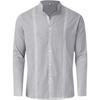 Cotton Linen Shirt Stand Up Collar Men's Shirt Casual Buttons Summer Beach Vacation Tops Grey Black White Khaki Shirts