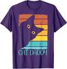 Cat Daddy - Retro Black Cat Funny Animal Lover Gift Unisex T-Shirt 7