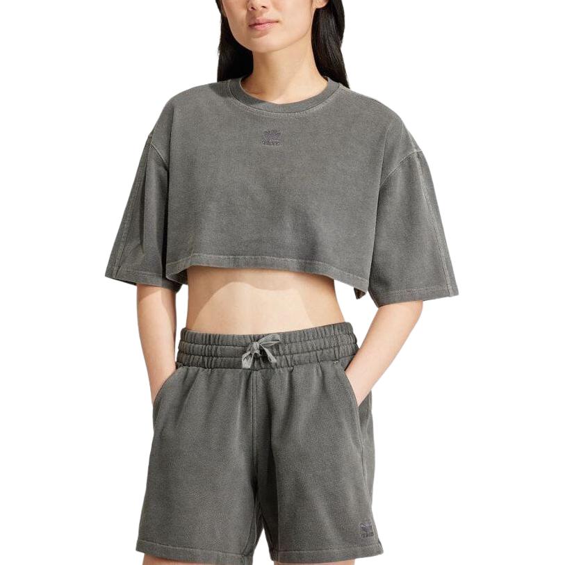 Adidas Originals ESSENTIALS Drop Shoulder Sleeve T Shirt Women's Black IT9883