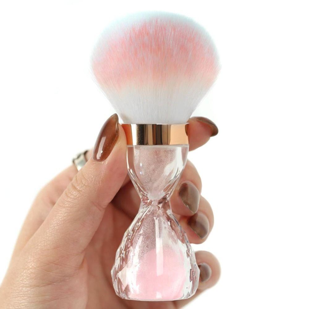 Manicure Nail Dust Brush Hourglass-shaped Nail Art Brush New Clean Up Tools  for Acrylic Nails