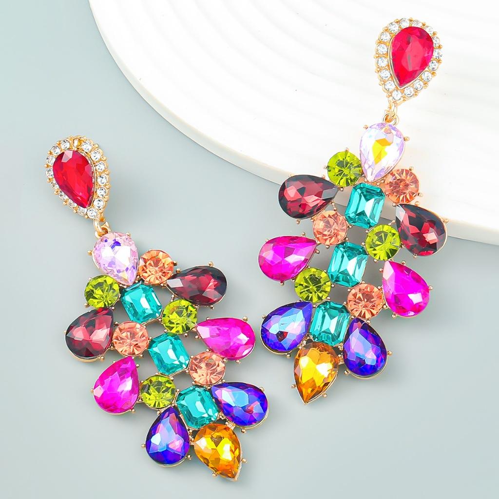 Pinkdudu Модные серьги-капли в виде цветка из сплава со стразами, европейские серьги для женщин PD858