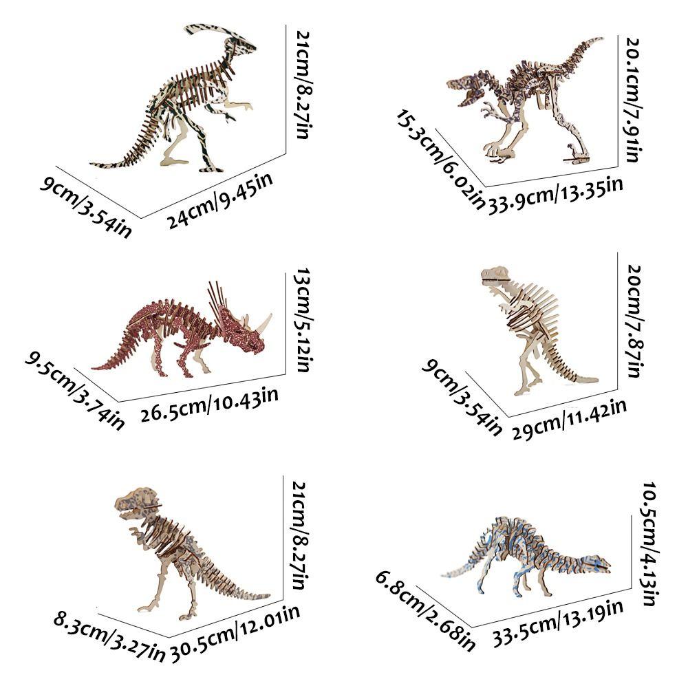 Deinonychus 3D Деревянный Динозавр Пазл Диплодок Тираннозавр Пазл Детский Сад