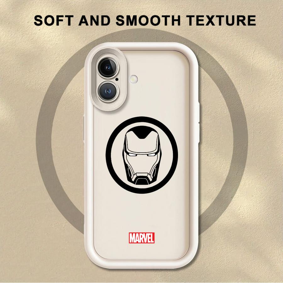 Мягкий чехол-кейс для iPhone XR 15 16 14 Plus 16e XS Max 13 12 11 Pro Max 17 Air Marvel Человек-паук Железный человек