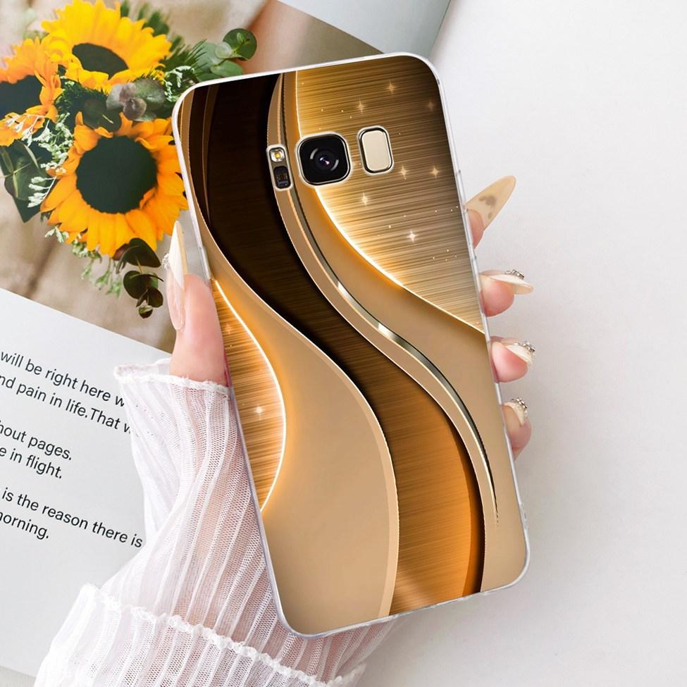Прозрачный Чехол Для Samsung Galaxy S8 Plus SM-G955F Для Samsung S8+ Чехол Роскошная Корона Буквы A-Z 2D Плоский Рисунок Мягкий Чехол Для Телефона
