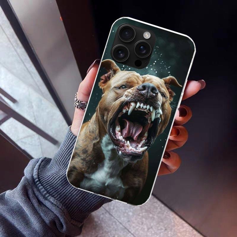 Pit Bull Pet Dog Pitbull Phone Case For iPhone 17 Air 11 13 Mini 14 15 Plus 16 12 Pro Max 16E SE 7 8 Pattern Soft TPU Back Cover