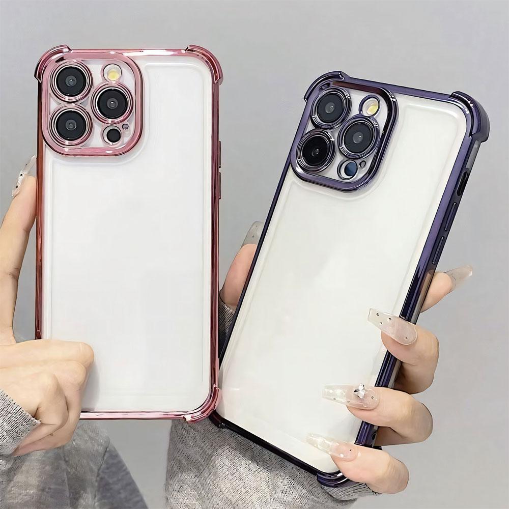 Для Tecno Spark Go 1 2025 2024 2023 Spark 20 20C 10C Pop 9 8 7 Pro Чехол Прозрачный Роскошный Ударопрочный Четыре Угла Гальванизированный Чехол