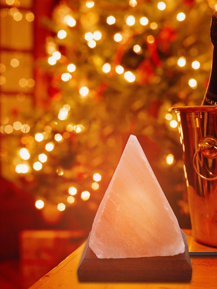 Пирамида Натуральный гималайский очиститель воздуха Соляная лампа Ионный горный хрусталь Ночные огни
