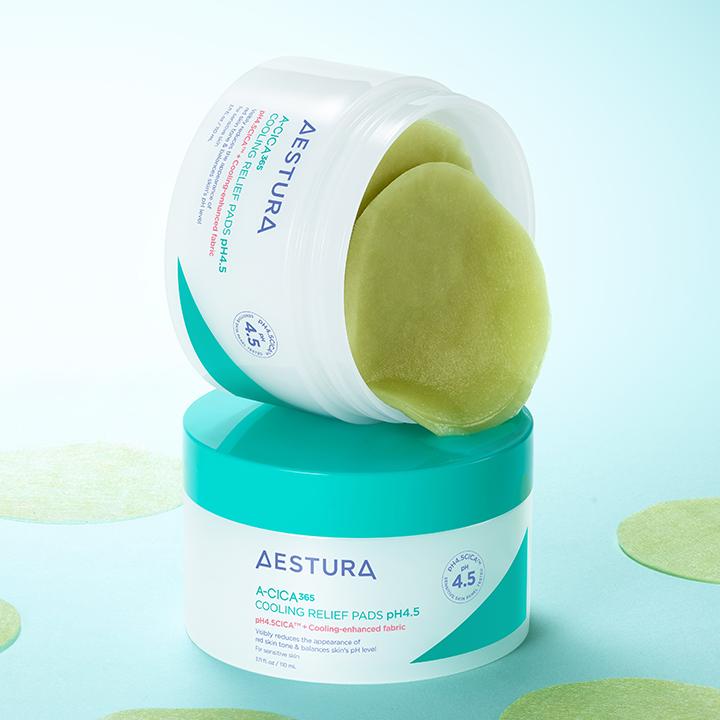 Aestura Охлаждающие подушечки A-Cica 365 с pH 4,5 110 мл 60 шт.