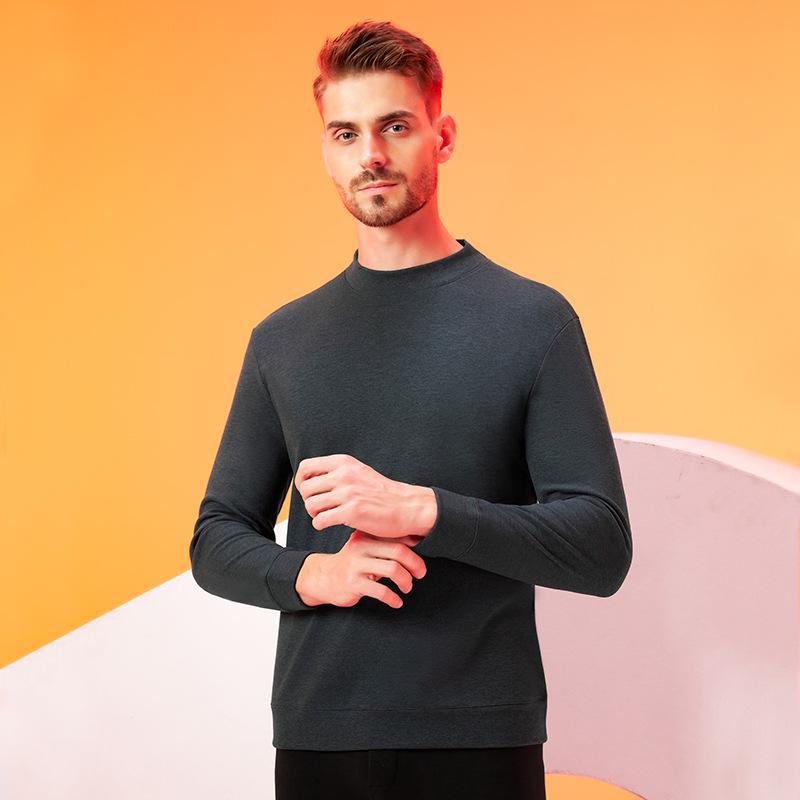 Men's Lyocell Tencel Cashmere Antibacterial Thermal Undershirt Sweater