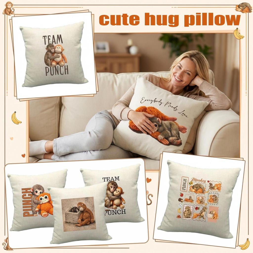 Cute Fashion Pillowcase Printed Cushion Cover for Living Room Sofa Home Decor