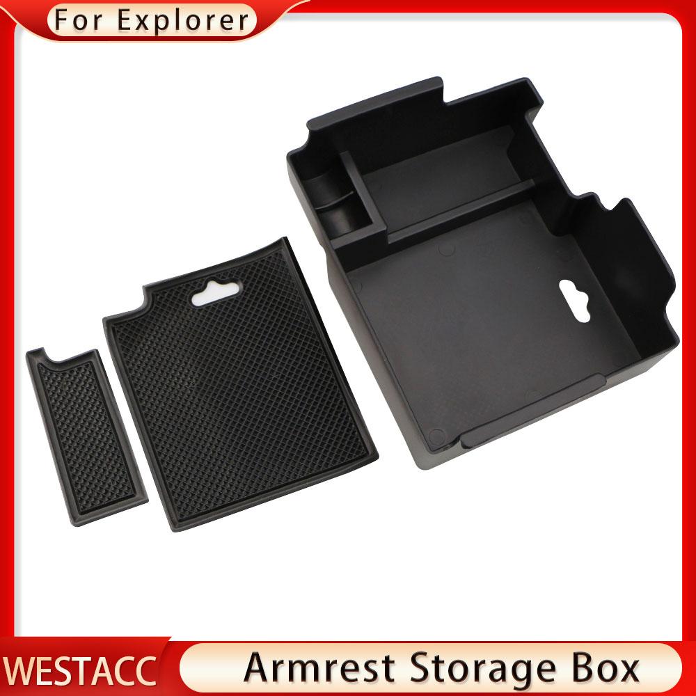 ABS автомобильный подлокотник ящик для хранения ящик-органайзер для Ford Explorer 2011-2017 коврик для перчаток контейнер-органайзер лоток