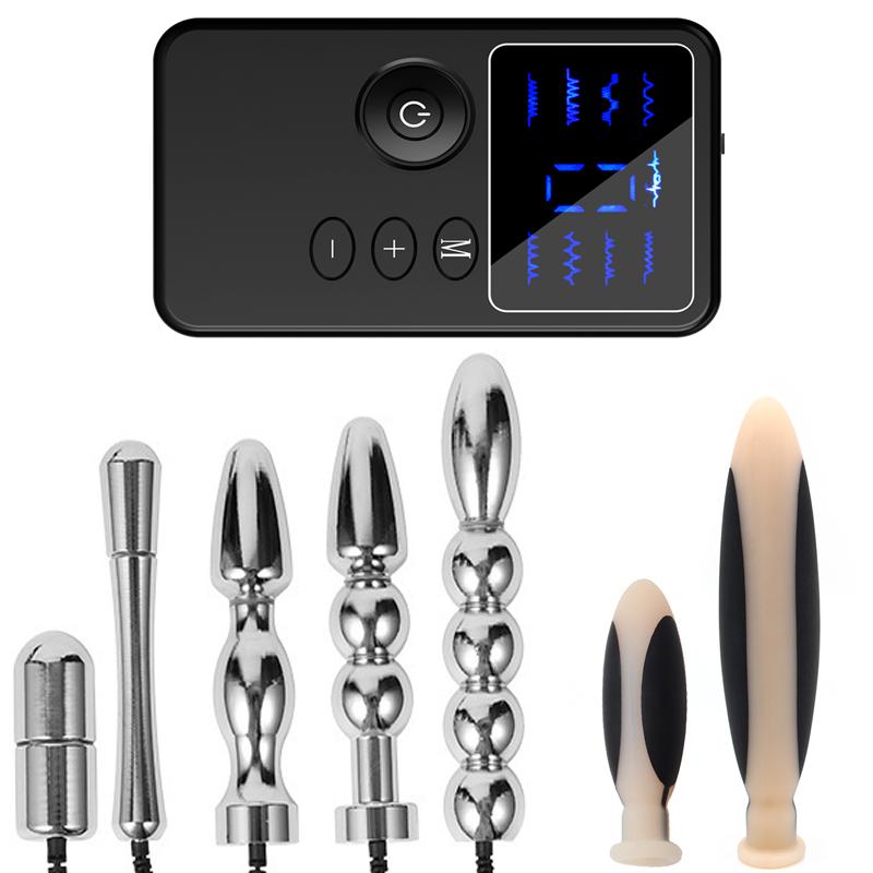 Hot Selling Bi-polar Estim Butt Plug Electrosex Electroshock Anal Plugs BDSM E-stim Egg Vaginal Ball Electric Shock Anal Sex Toy