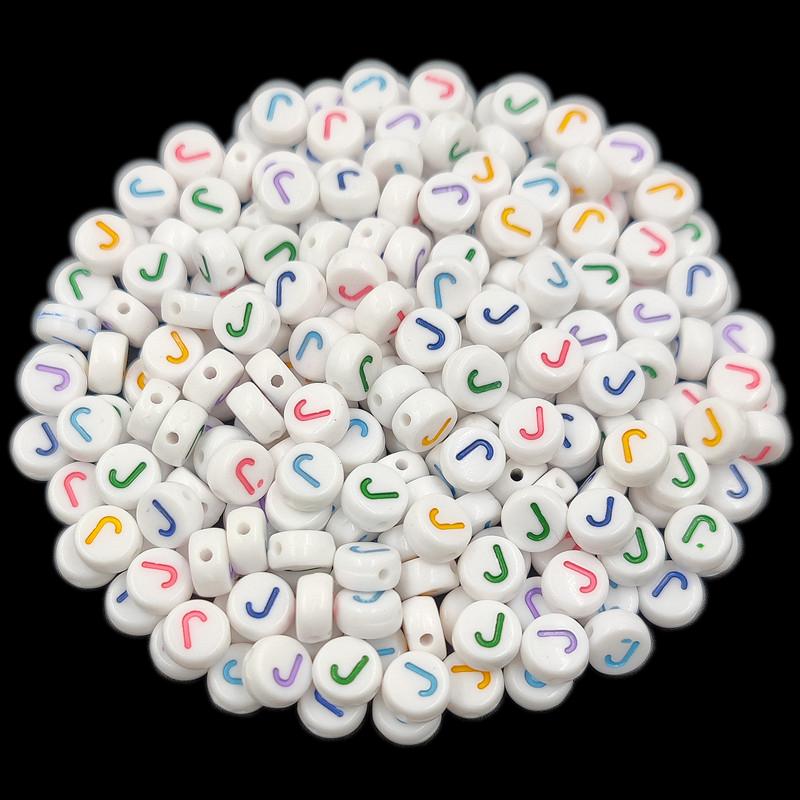 Товары для домашней вечеринки, 50 шт., 7 мм, красочные буквы, оптовая продажа, свободные бусины, изготовление ювелирных изделий, ожерелье, браслет, сделай сам, для кулона