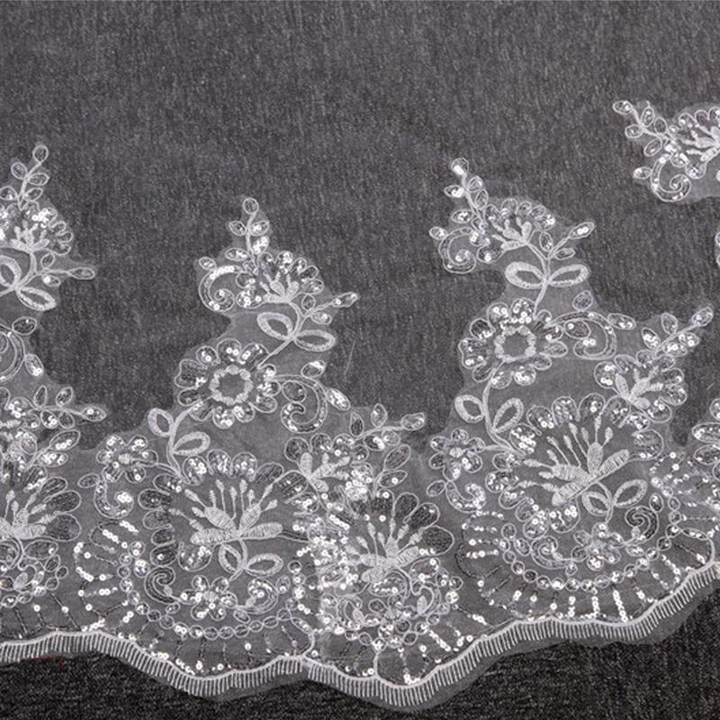 Wedding Accessories Long Bridal Veil Wedding Lace Head Veil Tulle Applique Luxury Bridal