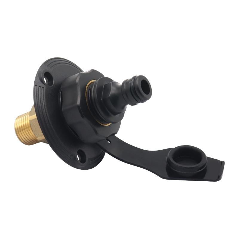 Бессвинцовый латунный комплект для впускного отверстия воды для автодомов с герметичным силиконовым уплотнением и корпусом из АБС-пластика для установки в кемперах