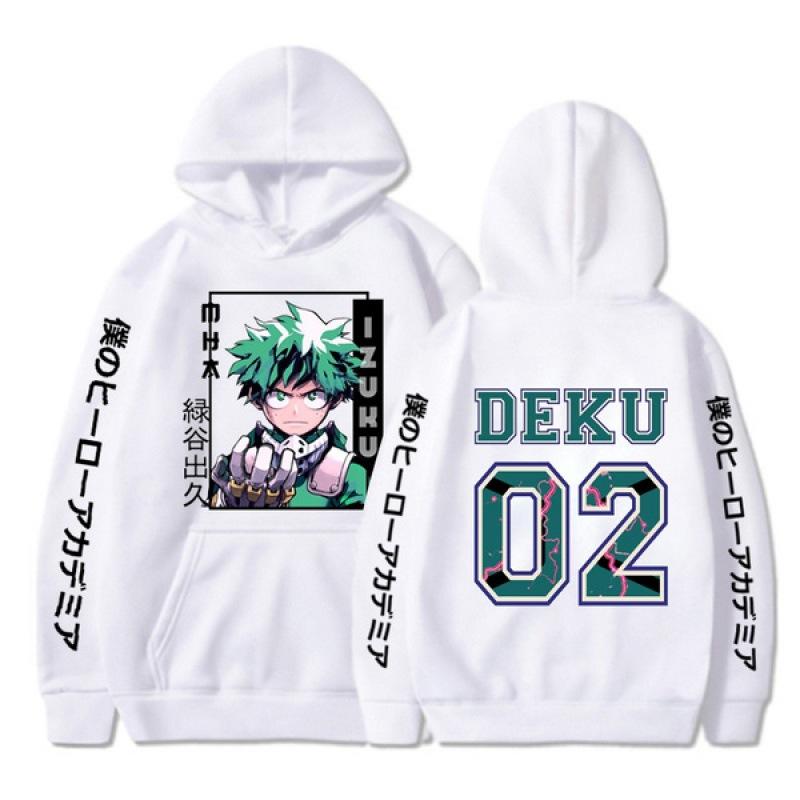 Anime My Hero Academy Midoriya Izuku DEKU Men's/Women's Hoodie Long Sleeve Loose Relaxed Sweatshirt Unisex Street Top