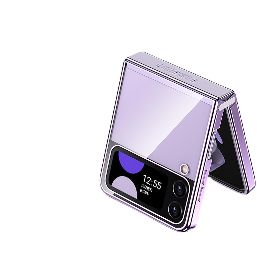 Чехол с покрытием для Samsung Galaxy Z Flip 4 3 5g 2022, складная пряжка, прозрачный модный чехол, противоударные чехлы для Flip3 Flip4