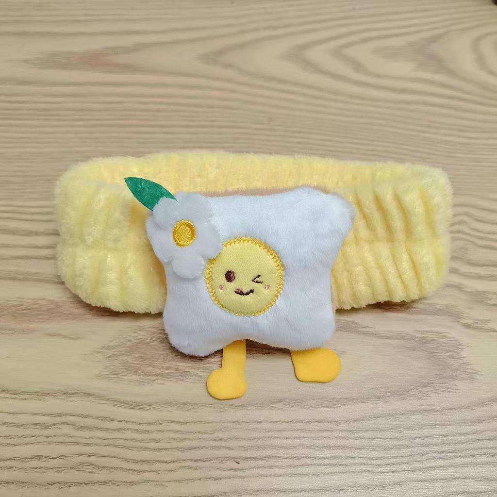 Корейская мультяшная фланелевая рождественская повязка на голову - Милая плюшевая резинка для волос для умывания лица и макияжа