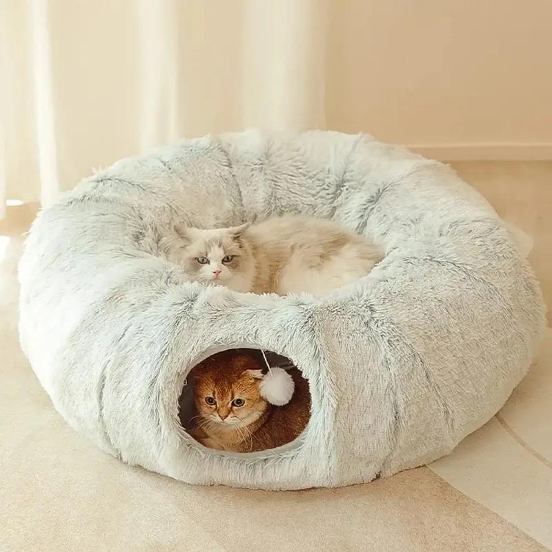 Cats Bed Christmas Beds Cats Plush Cushions Warm All for Winter Pet Supplies Basket Accessories Houses and Habitats Products Mat