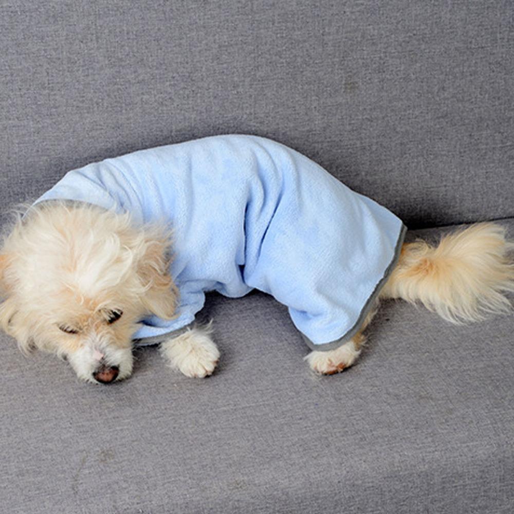 Large Size Cut Pet Bath Robe Microfiber Fabric Dog Drying Coat Small Medium Pets